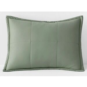 The Company Store LaCrosse Quilted Standard Sham Thyme Green 11187-STD-THYME